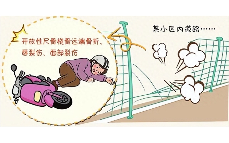 小區(qū)內(nèi)騎行電動(dòng)車(chē)轉(zhuǎn)彎處摔傷，開(kāi)發(fā)商與物業(yè)公司是否需擔(dān)責(zé)？
